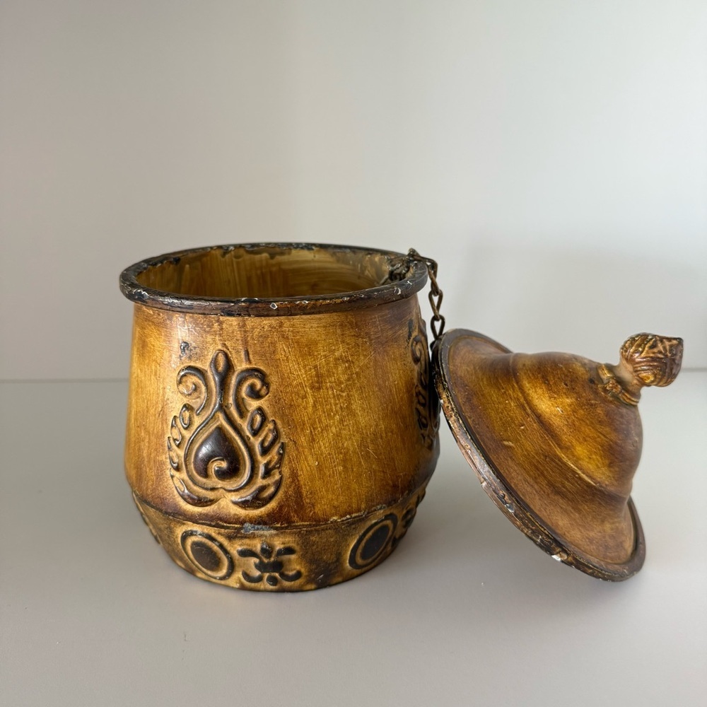 Vintage Brown Decorative Jar - Picture 2 of 7